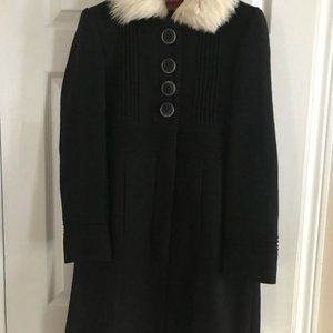 Marc Jacobs wool coat with detachable fur collar